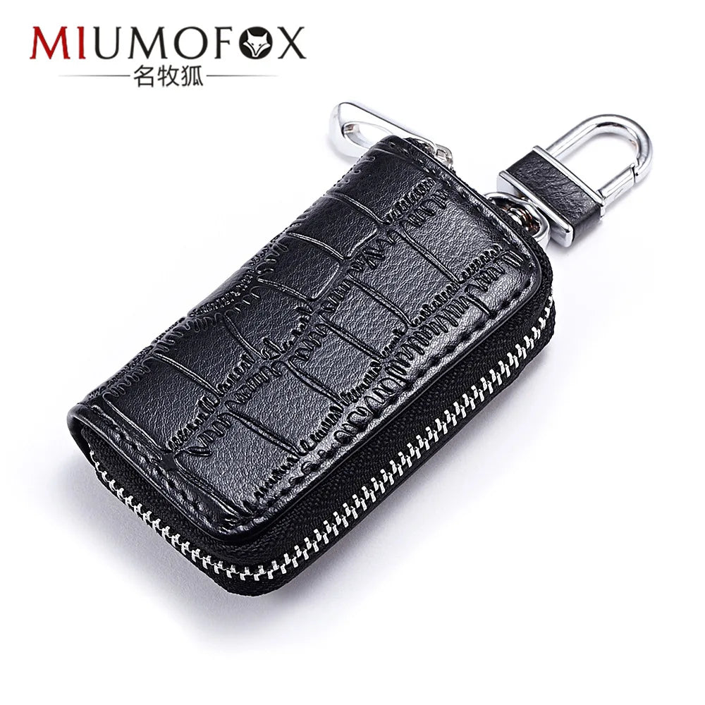 Leather Key Wallet Men & Women Car Key Bag Key Chain Key Case Ladies Housekeeper