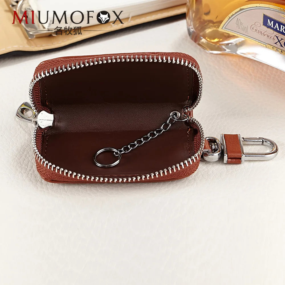 Leather Key Wallet Men & Women Car Key Bag Key Chain Key Case Ladies Housekeeper