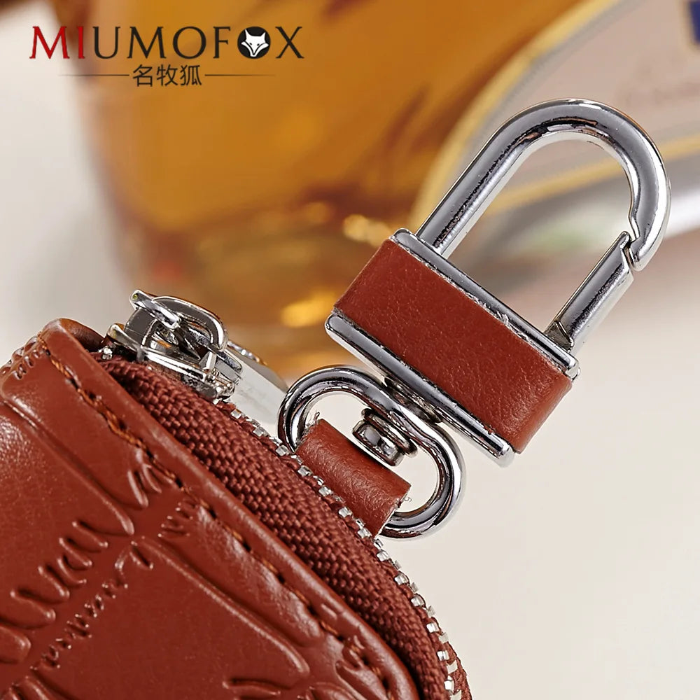 Leather Key Wallet Men & Women Car Key Bag Key Chain Key Case Ladies Housekeeper