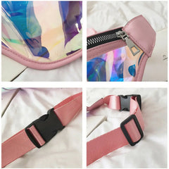 Women Laser Fanny Pack Bling Bum Bag for Beach Party