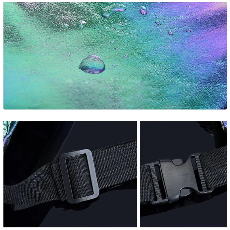 Holographic Fanny Pack Laser PU Waist Bag Girls Belt Bag