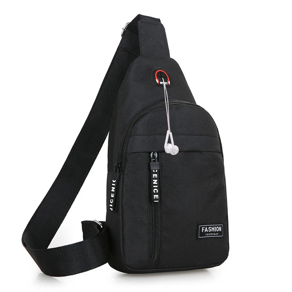 Nylon Waist Packs Sling Bag Sport Shoulder Crossbody Chest Bag Travel Messenger