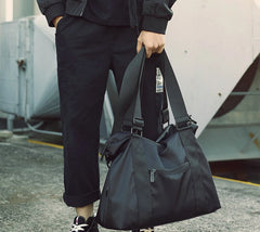 Men's Nylon Travel Bag Large Capacity Lightweight Shoulder Tote