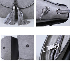 Mini Women Messenger Bag PU Leather Tassel Shoulder Clutch Crossbody Tote