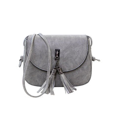 Mini Women Messenger Bag PU Leather Tassel Shoulder Clutch Crossbody Tote