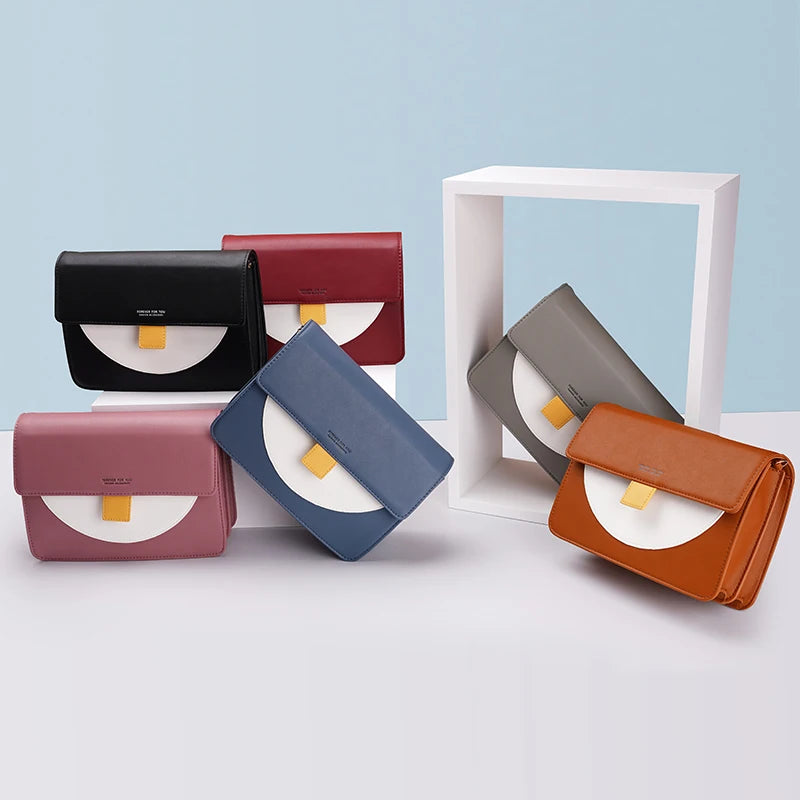 Panelled Leather Women's Small Crossbody Bag