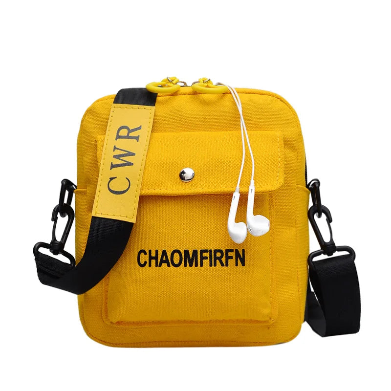 Canvas Shoulder Bag Casual Tote Outdoor Zipper Handbag