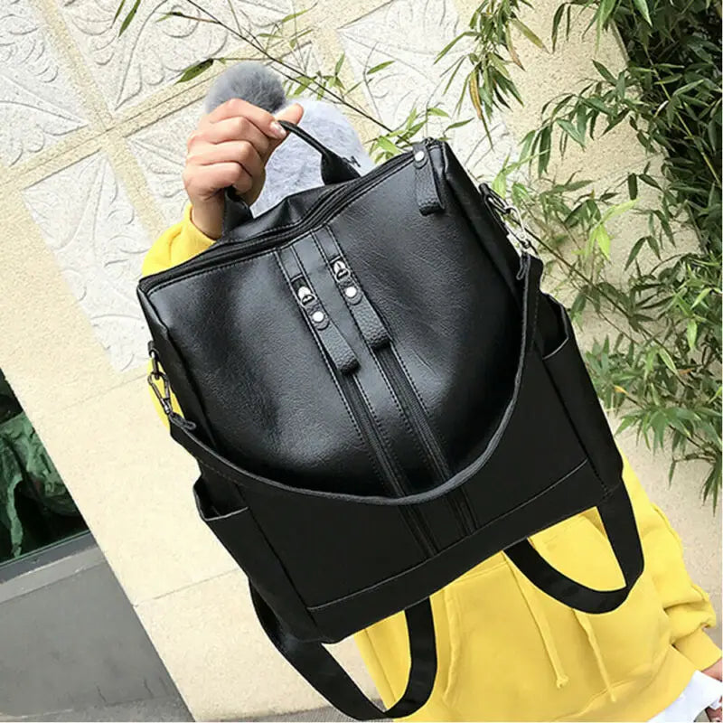 Woman Backpack High Youth PU Leather Backpacks for Teenage Girls