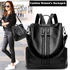 Woman Backpack High Youth PU Leather Backpacks for Teenage Girls