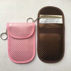 Carbon Fiber RFID Keychain Wallet Car Shield Key Case