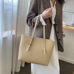 Women's PU Leather Handbags Large Tote Bag Purse Pocket Sac Bolso