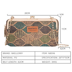 Wood Grain Mini Women Messenger Bag Small Phone Pocket Female Bag