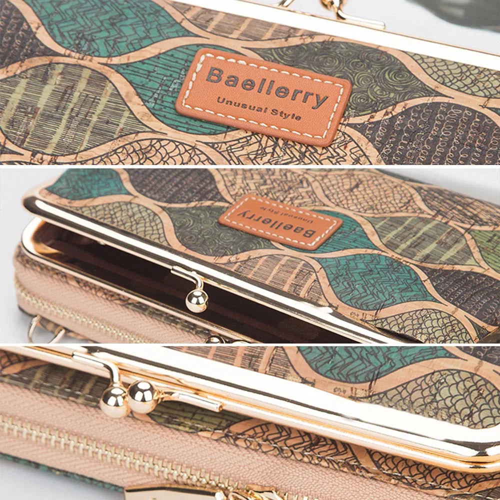 Wood Grain Mini Women Messenger Bag Small Phone Pocket Female Bag