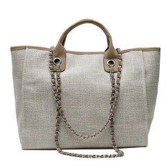 Chain Shoulder Bucket Bag Large Capacity Tote