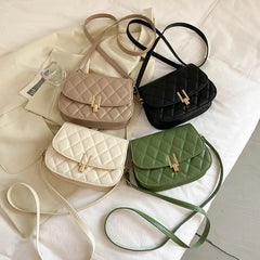 Diamond Lattice Women Bag Crossbody Shoulder Handbag Retro PU Leather