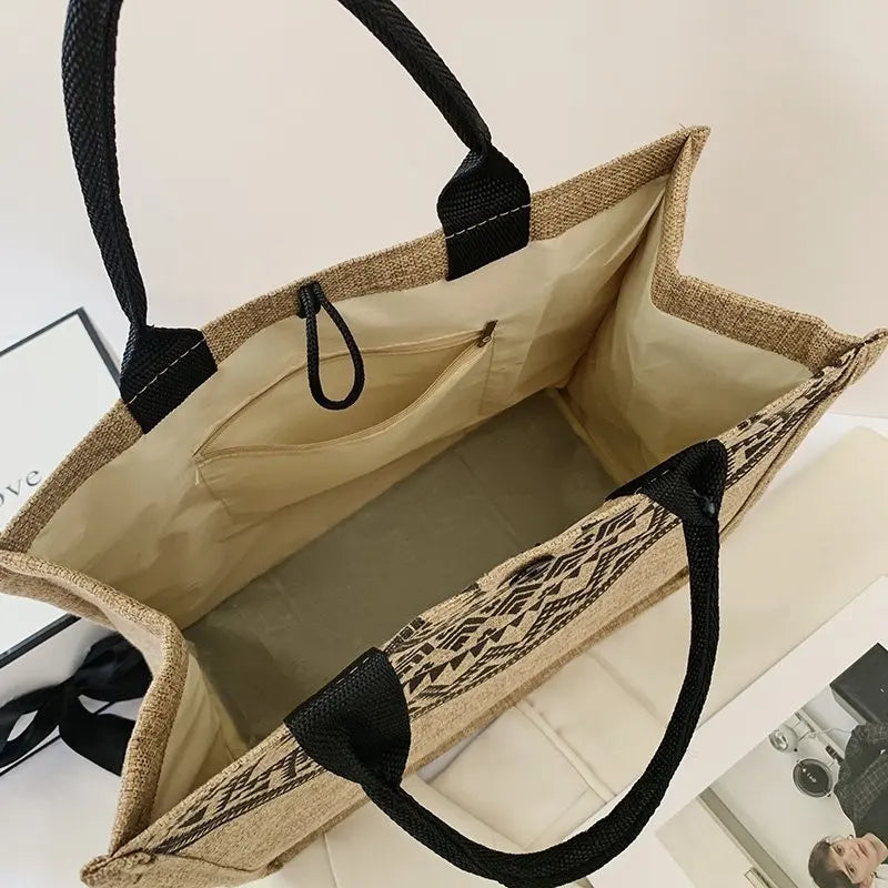 Canvas Beach Tote Bag Large Shoulder Handbag