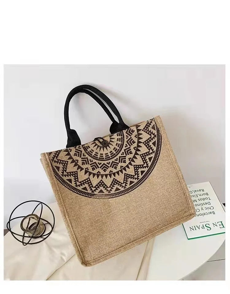 Canvas Beach Tote Bag Large Shoulder Handbag