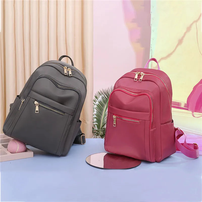 Casual Oxford Backpack Women Waterproof High Travel Tote Packbag