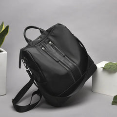 Spring Oxford Cloth Double Zipper Backpack Handbags