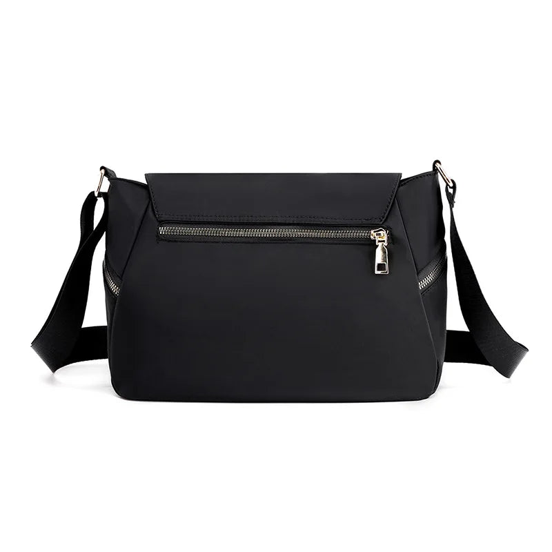 Women Shoulder Bag Small Waterproof Nylon Leather Messenger Handbag