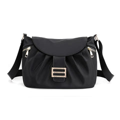 Women Shoulder Bag Small Waterproof Nylon Leather Messenger Handbag