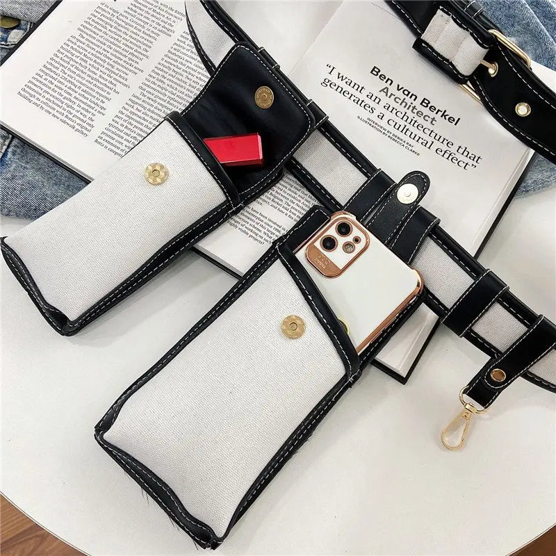 Leather Waist Pack Crossbody Pouch Adjustable Belt Phone Pouch