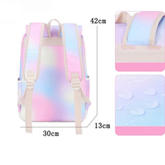Nylon Student Backpack for Teen Girls Lightweight Travel Bag
