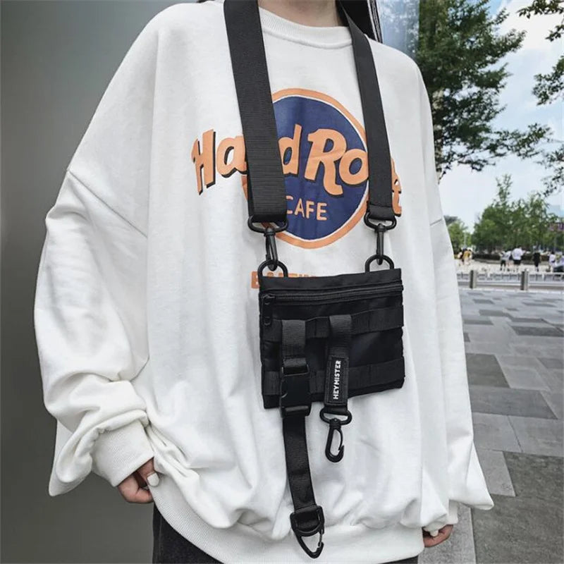 Tactical Messenger Crossbody Bag Multifunction Hip Hop Waist Pack
