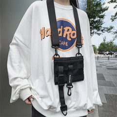 Tactical Messenger Crossbody Bag Multifunction Hip Hop Waist Pack