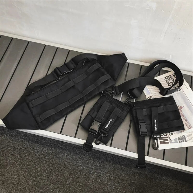 Tactical Messenger Crossbody Bag Multifunction Hip Hop Waist Pack