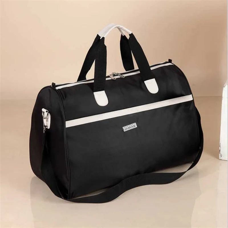 Men Women Gym Bag Sneaker Shoes Compartment Waterproof Nylon Duffel Bags