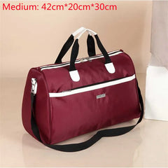 Men Women Gym Bag Sneaker Shoes Compartment Waterproof Nylon Duffel Bags