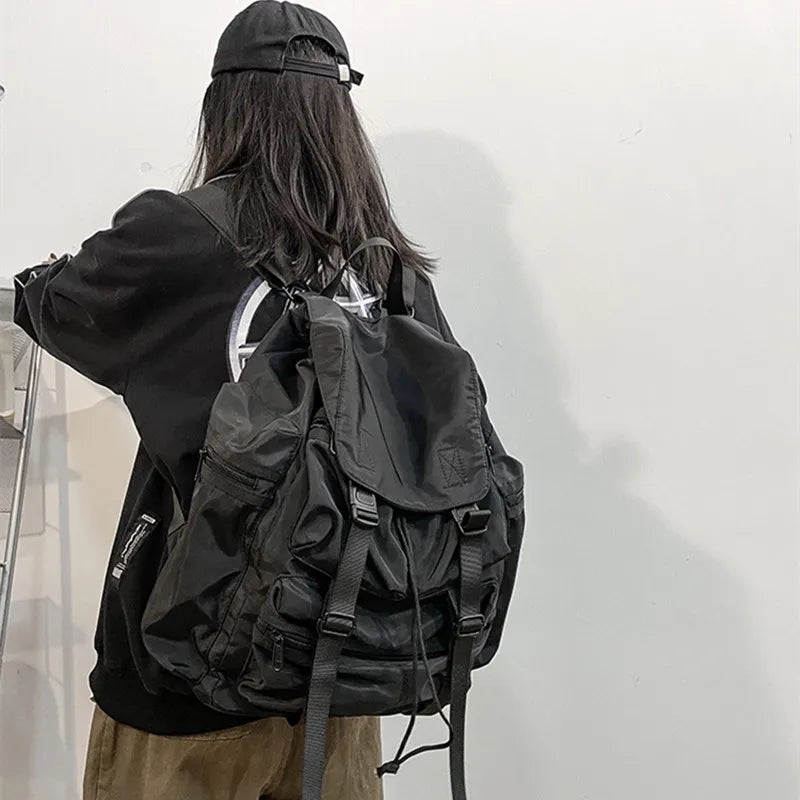 Waterproof Nylon Drawstring Backpack for Men