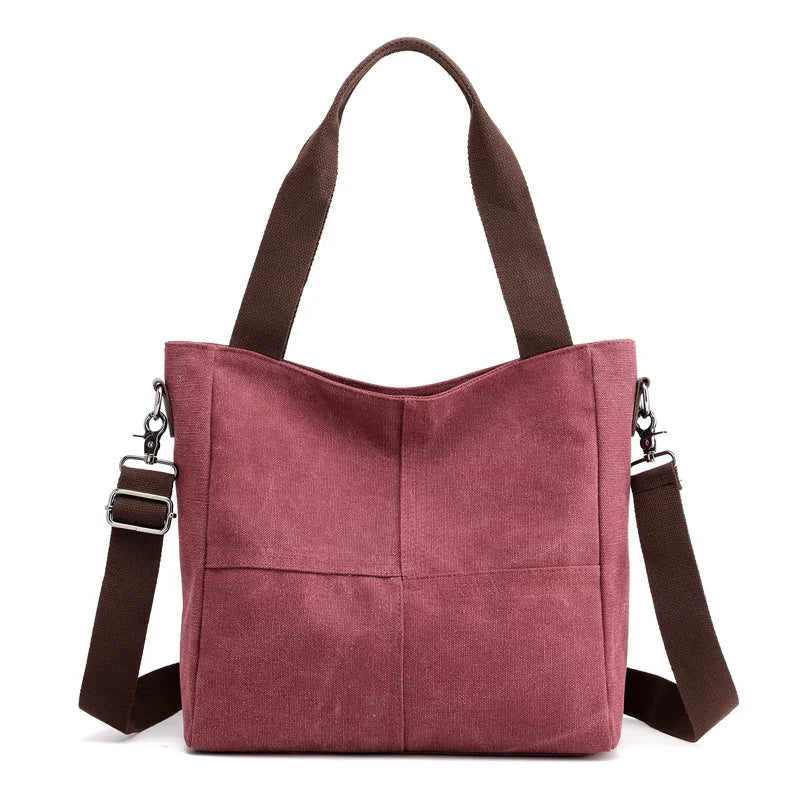 Canvas Women Shoulder Bags High Capacity Handbag Ladies Crossbody Tote
