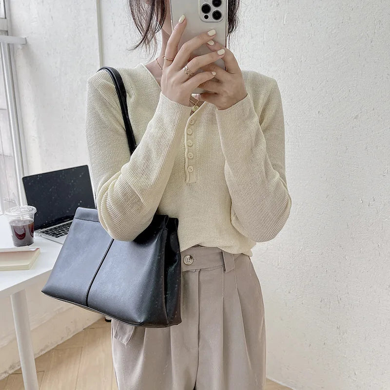 Retro Style Shoulder Bag High Capacity Tote Bag