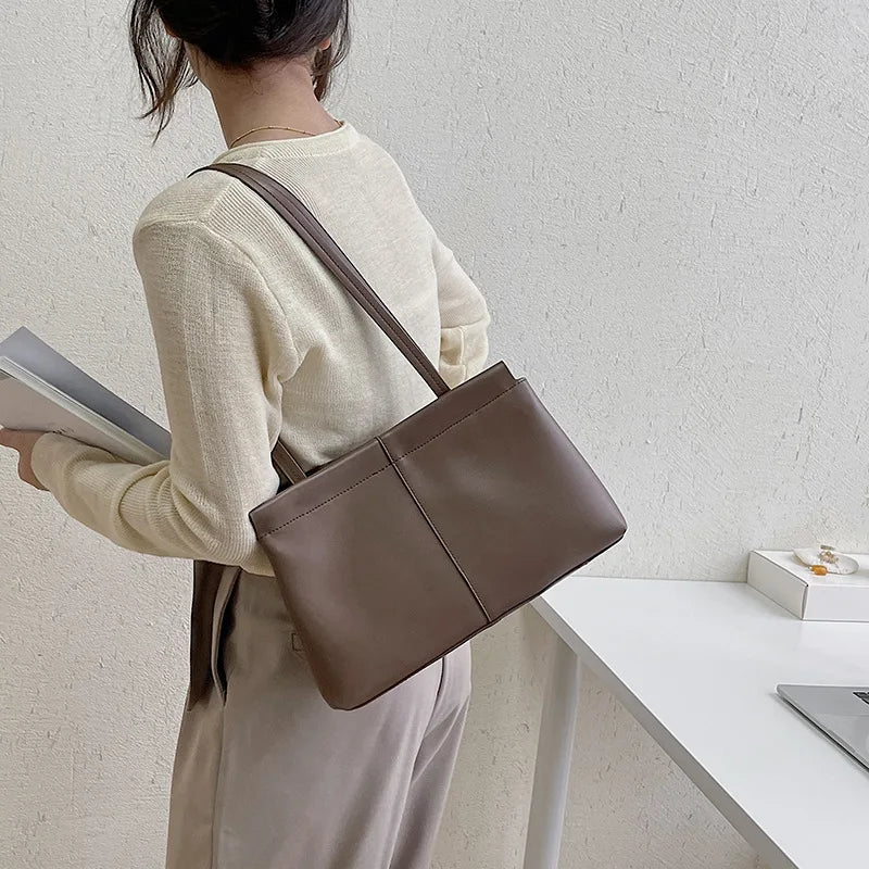Retro Style Shoulder Bag High Capacity Tote Bag