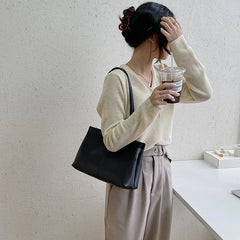 Retro Style Shoulder Bag High Capacity Tote Bag