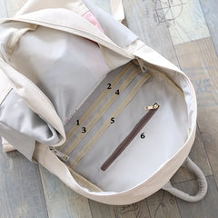 Teenagers Women Canvas Backpack Middle School Student Book Bags Girls Travel
