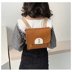 Kids Bear PU Leather Backpack Kindergarten Mini Schoolbag