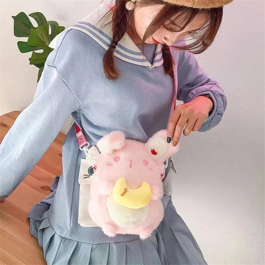 Cat Shoulder Bag Women Plush Mobile Phone Purse
