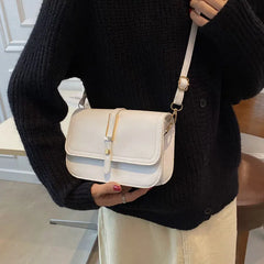 High PU Leather Shoulder Bag Retro Saddle Crossbody Bag