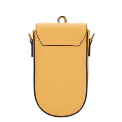 Mini PU Leather Shoulder Bag For Girls Yellow