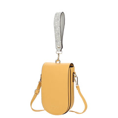 Mini PU Leather Shoulder Bag For Girls Yellow