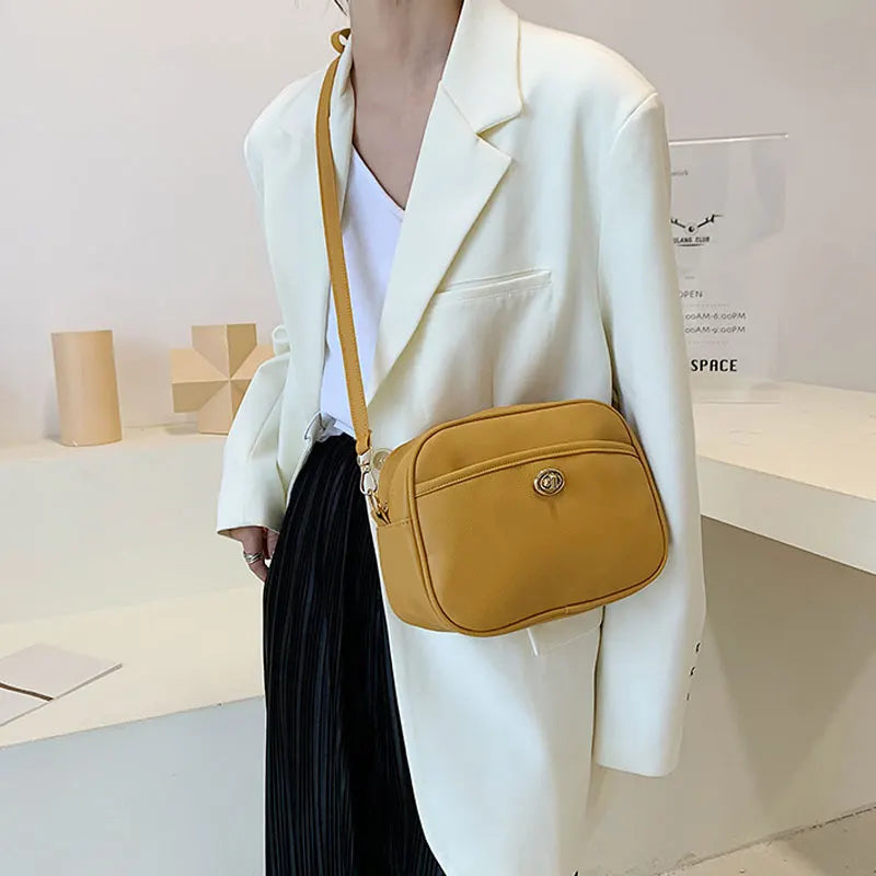 Small Shoulder Bag Retro Phone Purse Solid Crossbody Bag
