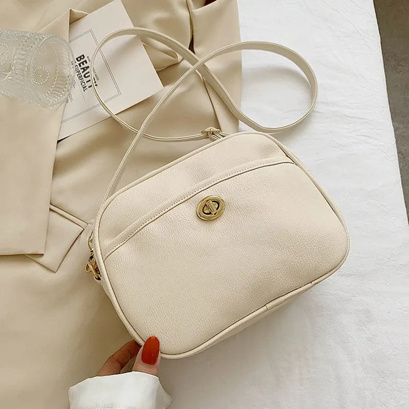 Small Shoulder Bag Retro Phone Purse Solid Crossbody Bag