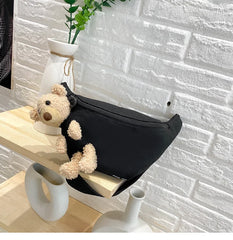 Small Fresh Girl Messenger Chest Bag Canvas Single Shoulder Multi-function