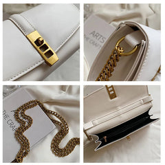 Women Shoulder Bags Chain Messenger Bags Solid Horizontal Bags