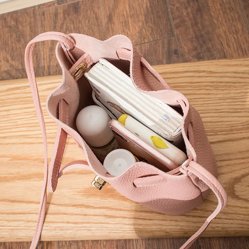 Lychee Pattern Vintage Messenger Bag Crossbody Bag Tote