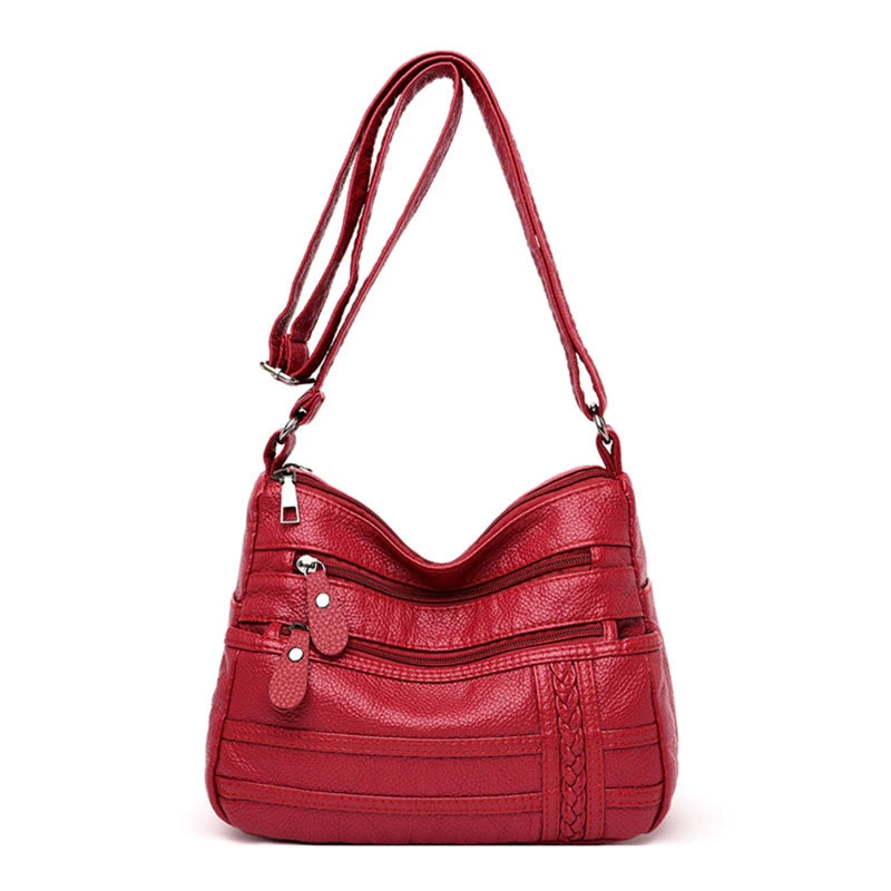 Soft Leather Large Capacity Shoulder Bag