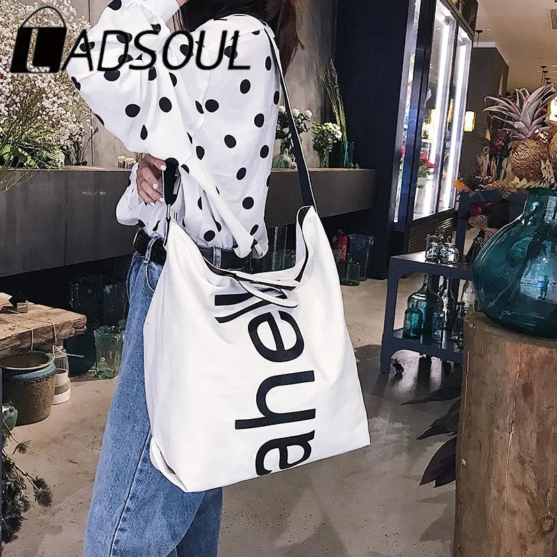 Women Casual Canvas Bag Large Capacity Handbag